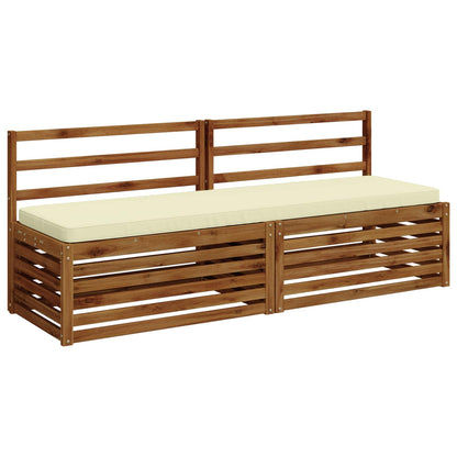 2-Piece Bench Cushions VUGHT 2 pcs 100% Polyester Cream
