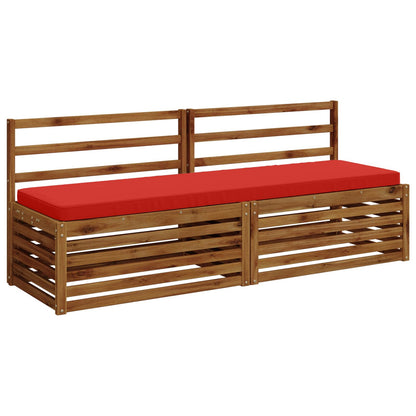 1-Piece Bench Cushion VUGHT 100% Polyester Red 200 x 50 x 5 cm
