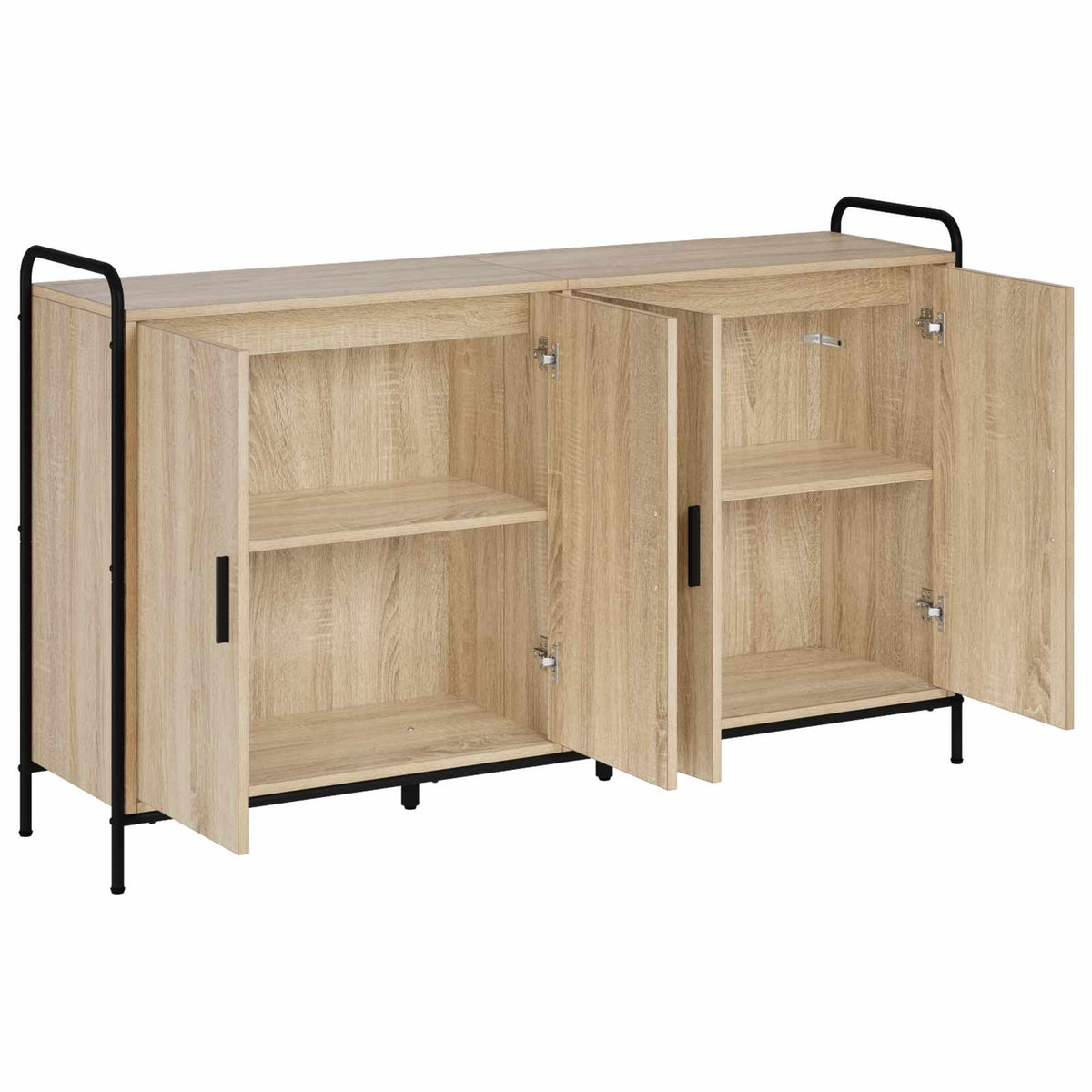 Sideboard Sonoma Oak 135 x 33 x 81 cm Engineered Wood