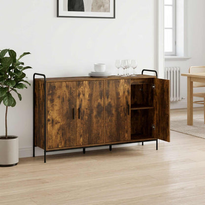 Sideboard Smoked Oak 135 x 33 x 81 cm Engineered Wood