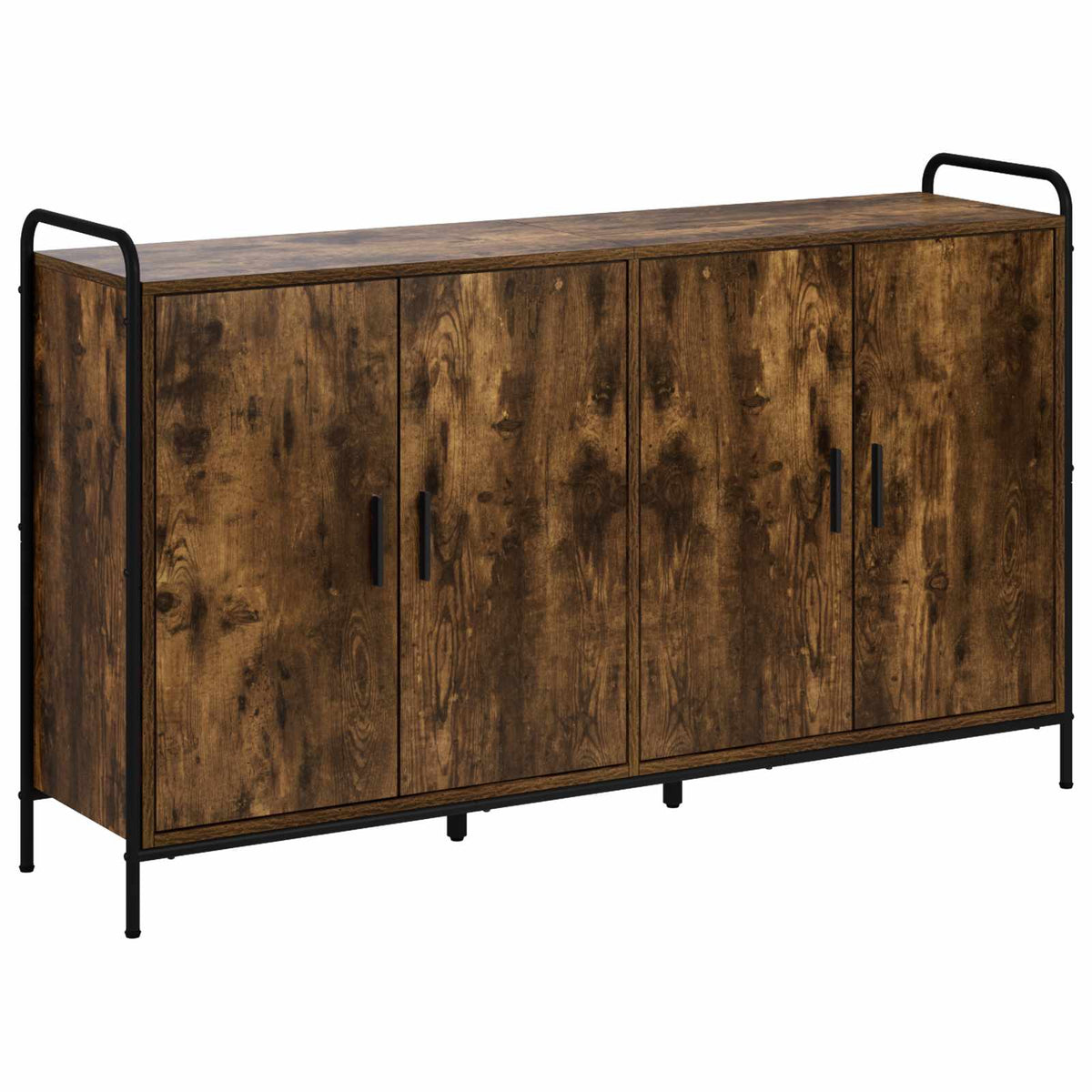 Sideboard Smoked Oak 135 x 33 x 81 cm Engineered Wood