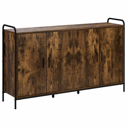 Sideboard Smoked Oak 135 x 33 x 81 cm Engineered Wood
