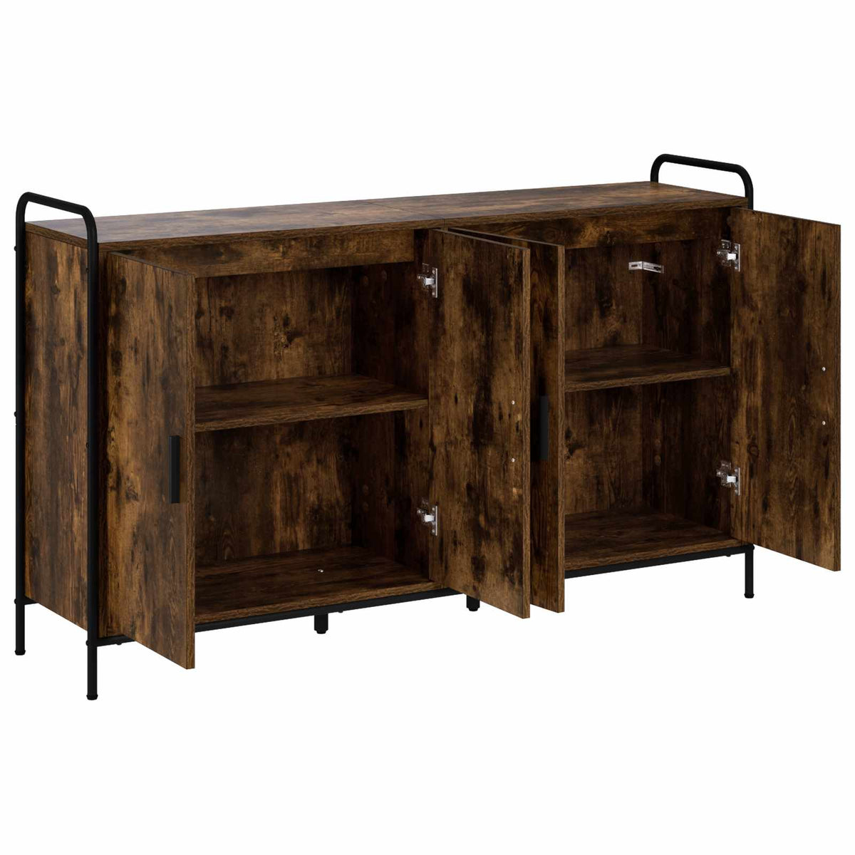 Sideboard Smoked Oak 135 x 33 x 81 cm Engineered Wood