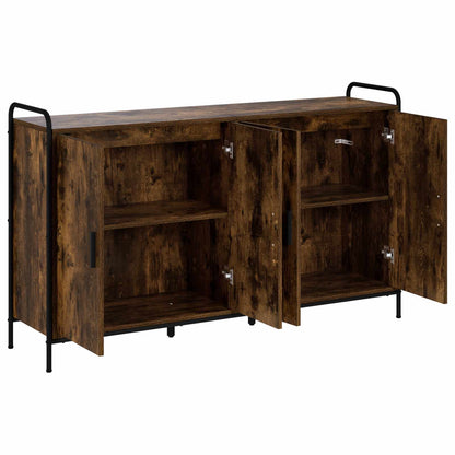 Sideboard Smoked Oak 135 x 33 x 81 cm Engineered Wood