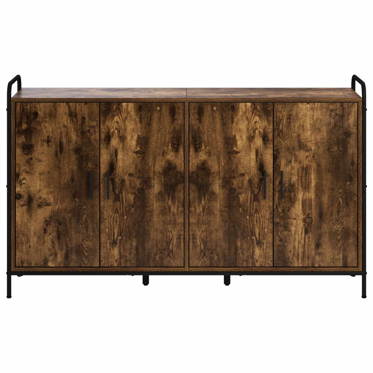 Sideboard Smoked Oak 135 x 33 x 81 cm Engineered Wood