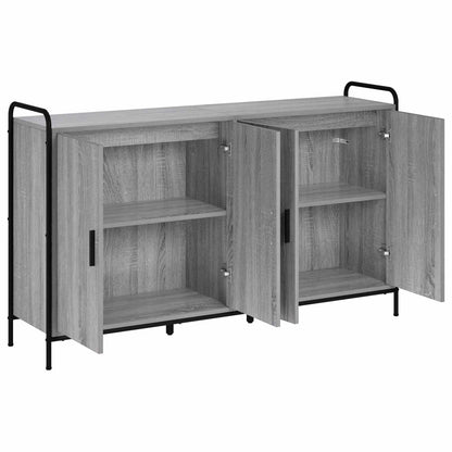 Sideboard Grey Sonoma 135 x 33 x 81 cm Engineered Wood