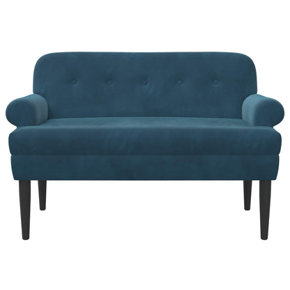 Loveseat with Button Tufted Blue 120 x 66 x 78 cm Velvet