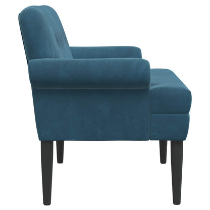 Loveseat with Button Tufted Blue 120 x 66 x 78 cm Velvet