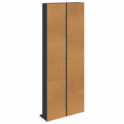CD Cabinet 2 pcs Black Oak 33 x 23.5 x 175 cm Engineered Wood
