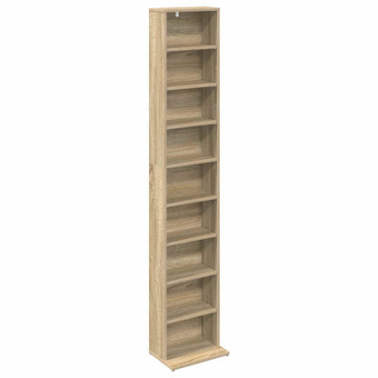 CD Cabinet Sonoma Oak 33 x 23.5 x 175 cm Engineered Wood