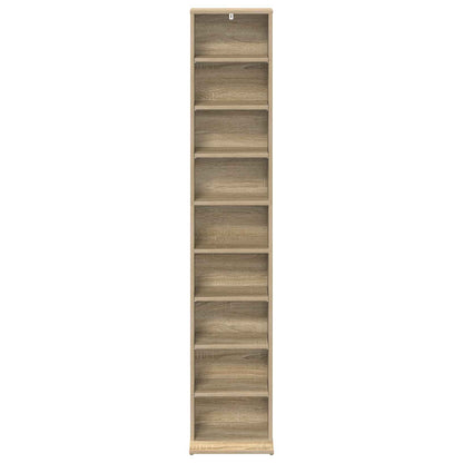CD Cabinet Sonoma Oak 33 x 23.5 x 175 cm Engineered Wood