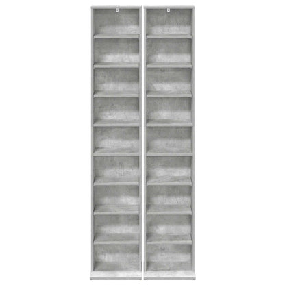 CD Cabinet 2 pcs Concrete Grey 33 x 23.5 x 175 cm