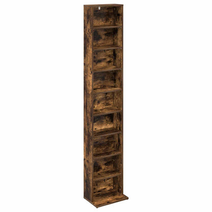 CD Cabinet Smoked Oak 33 x 23.5 x 175 cm Engineered Wood