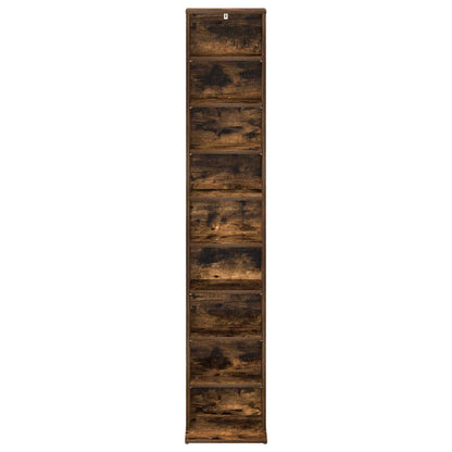 CD Cabinet Smoked Oak 33 x 23.5 x 175 cm Engineered Wood