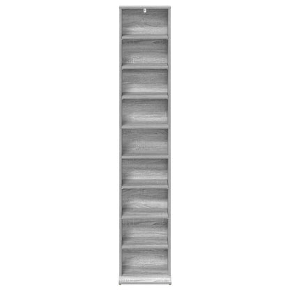 CD Cabinet Grey Sonoma 33 x 23.5 x 175 cm Engineered Wood