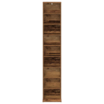 CD Cabinet Old Wood 33 x 23.5 x 175 cm Engineered Wood
