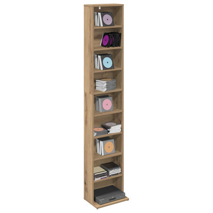 CD Cabinet Artisan Oak 33 x 23.5 x 175 cm Engineered Wood