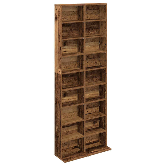 CD Cabinet Old Wood 65 x 23.5 x 175 cm Engineered Wood
