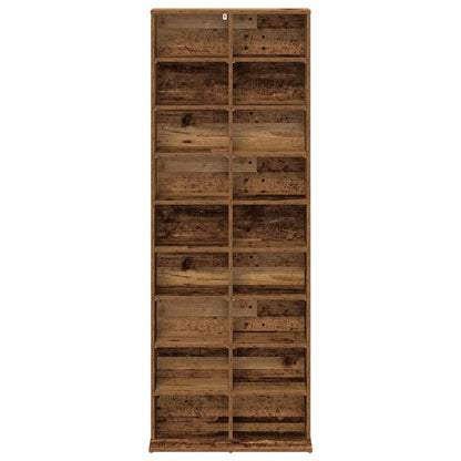 CD Cabinet Oak Wood 65 x 23.5 x 175 cm Engineered Wood