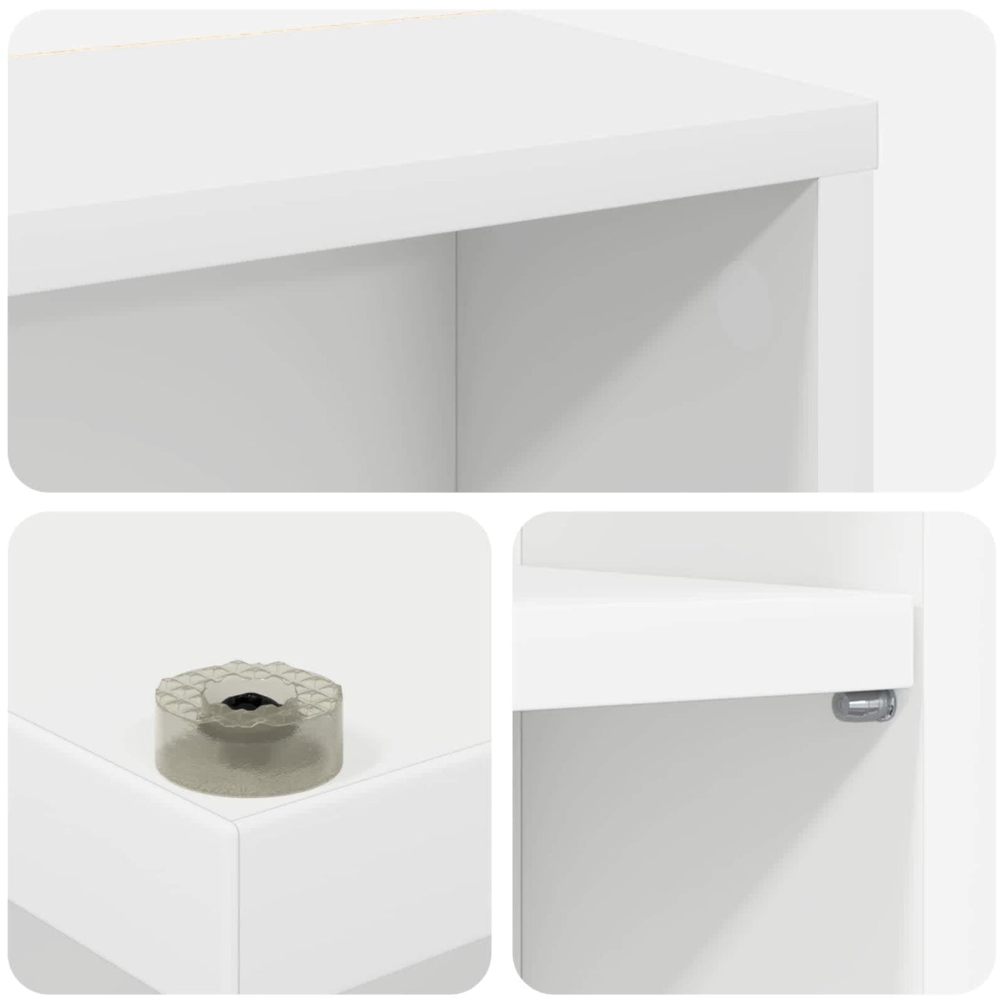 CD Cabinet White 96 x 23.5 x 97.5 cm Engineered Wood