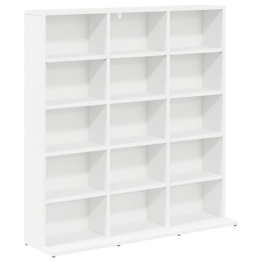 CD Cabinet White 96 x 23.5 x 97.5 cm Engineered Wood