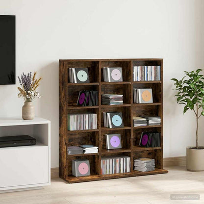 CD Cabinet Smoked Oak 96 x 23.5 x 97.5 cm Engineered Wood