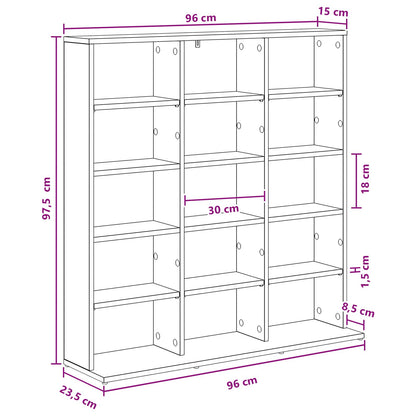 CD Cabinet Artisan Oak 96 x 23.5 x 97.5 cm Engineered Wood
