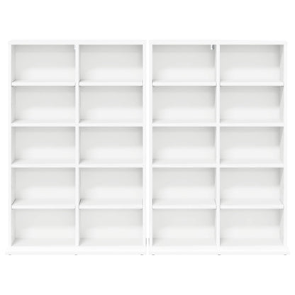 CD Cabinet 2 pcs White 65 x 23.5 x 97.5 cm Engineered Wood