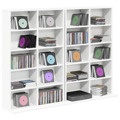CD Cabinet 2 pcs White 65 x 23.5 x 97.5 cm Engineered Wood