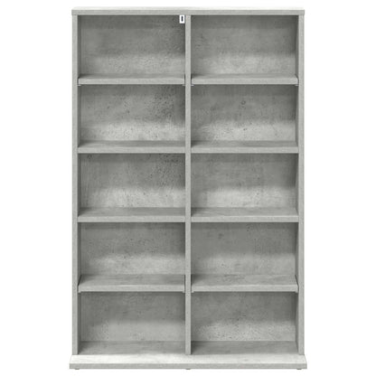 CD Cabinet Concrete Grey 65 x 23.5 x 97.5 cm Engineered Wood