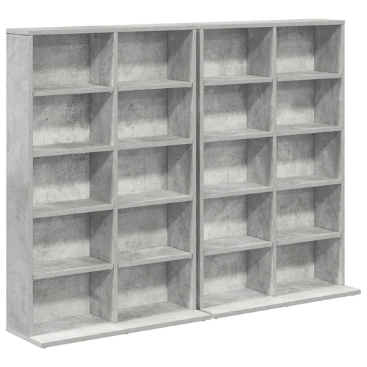 CD Cabinet 2 pcs Concrete Grey 65 x 23.5 x 97.5 cm