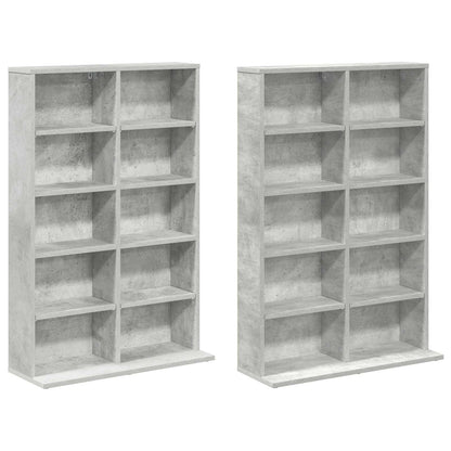 CD Cabinet 2 pcs Concrete Grey 65 x 23.5 x 97.5 cm
