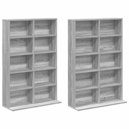 CD Cabinet 2 pcs Grey Sonoma 65 x 23.5 x 97.5 cm