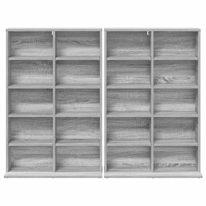 CD Cabinet 2 pcs Grey Sonoma 65 x 23.5 x 97.5 cm