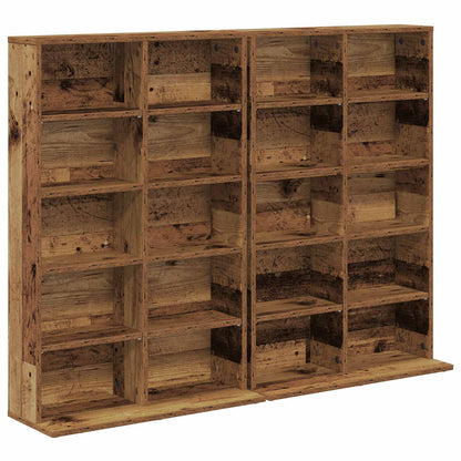 CD Cabinet 2 pcs Old Wood 65 x 23.5 x 97.5 cm Engineered Wood