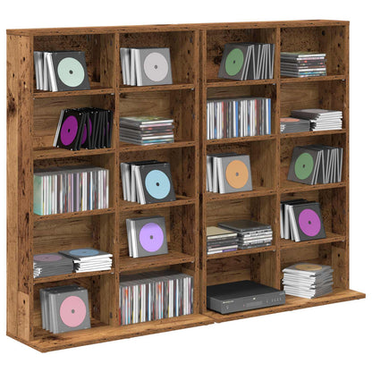 CD Cabinet 2 pcs Old Wood 65 x 23.5 x 97.5 cm Engineered Wood