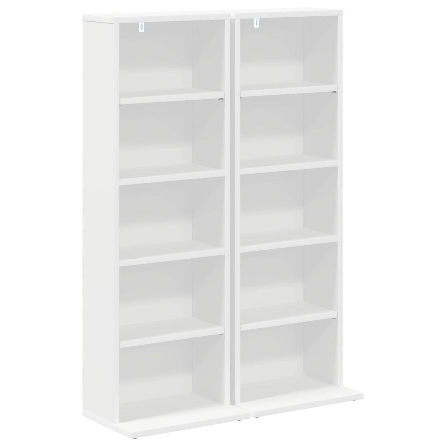 CD Cabinet 2 pcs White 33 x 23.5 x 97.5 cm Engineered Wood