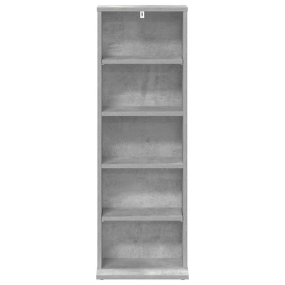 CD Cabinet Concrete Grey 33 x 23.5 x 97.5 cm Engineered Wood