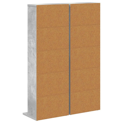CD Cabinet 2 pcs Concrete Grey 33 x 23.5 x 97.5 cm