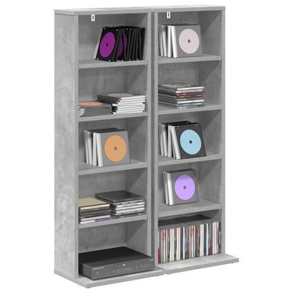 CD Cabinet 2 pcs Concrete Grey 33 x 23.5 x 97.5 cm
