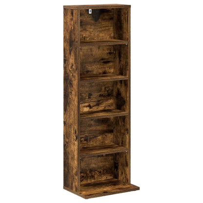 CD Cabinet Smoked Oak 33 x 23.5 x 97.5 cm Engineered Wood