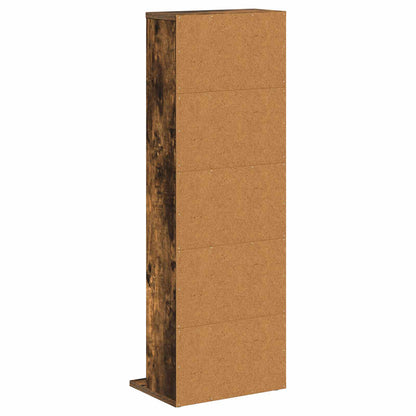 CD Cabinet Smoked Oak 33 x 23.5 x 97.5 cm Engineered Wood