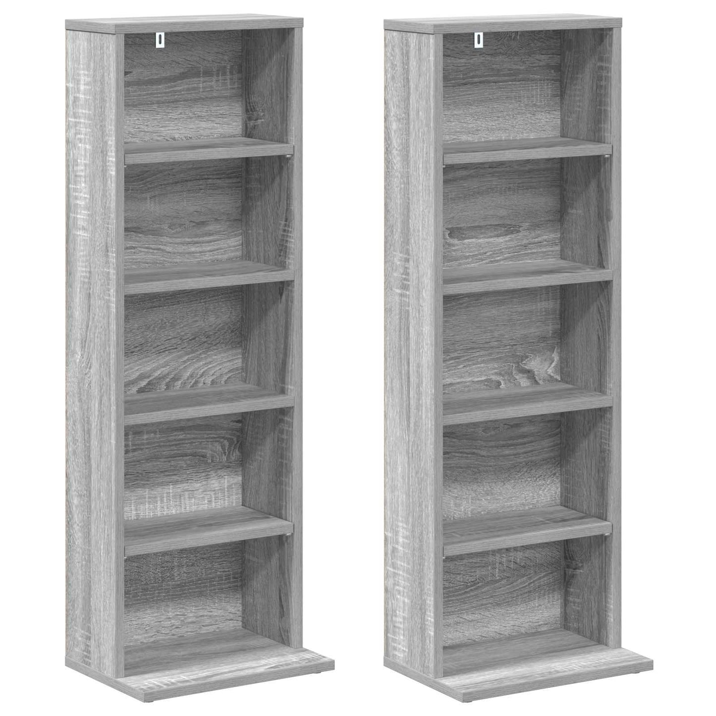 CD Cabinet 2 pcs Grey Sonoma 33 x 23.5 x 97.5 cm