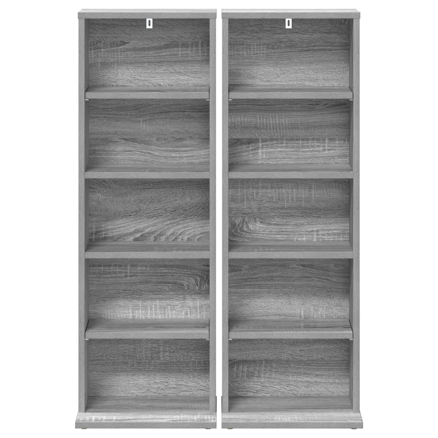 CD Cabinet 2 pcs Grey Sonoma 33 x 23.5 x 97.5 cm