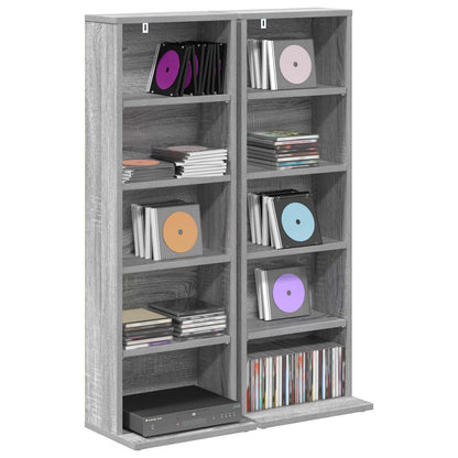 CD Cabinet 2 pcs Grey Sonoma 33 x 23.5 x 97.5 cm
