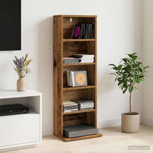 CD Cabinet Old Wood 33 x 23.5 x 97.5 cm Engineered Wood
