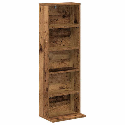 CD Cabinet 2 pcs Old Wood 33 x 23.5 x 97.5 cm Engineered Wood