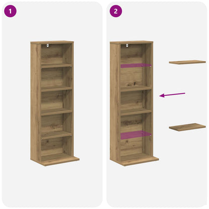 CD Cabinet Artisan Oak 33 x 23.5 x 97.5 cm Engineered Wood