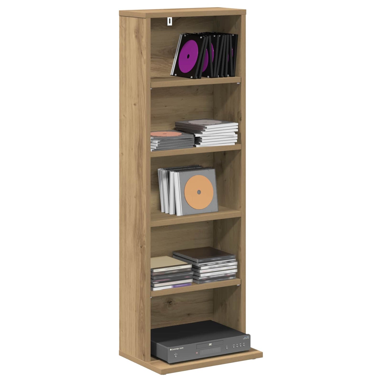 CD Cabinet Artisan Oak 33 x 23.5 x 97.5 cm Engineered Wood