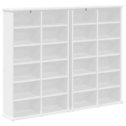 CD Cabinet 2 pcs White 60 x 17 x 92 cm Engineered Wood